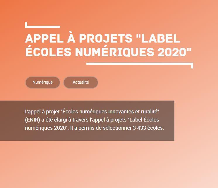 Projet Ecoles Numériques « raté »