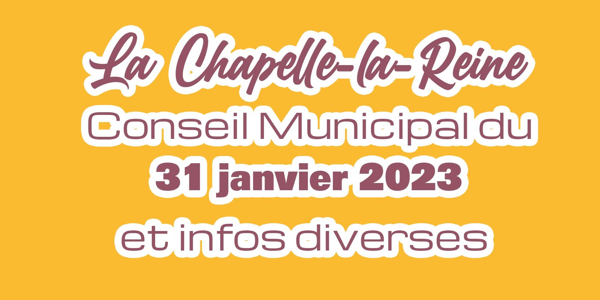 Conseil municipal du 31 janvier 2023 ++
